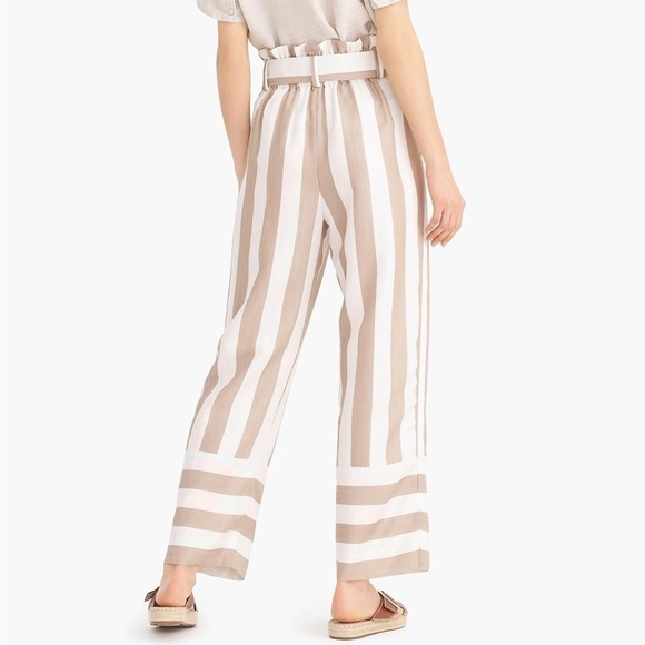 J. Crew Point Sur Stripe Paperbag Waist Pants - Picture 2 of 14